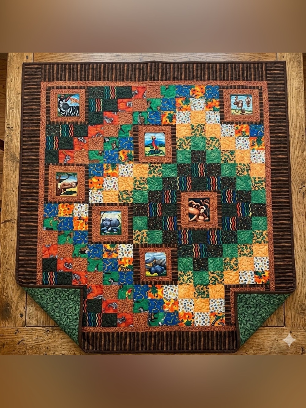 ⛱️ Jungle Nine Patch Quilt Pattern